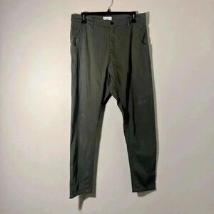 Scanlan Theodore Ring Pocket Slim Low-Rise Trouser Pants in Green Size 8